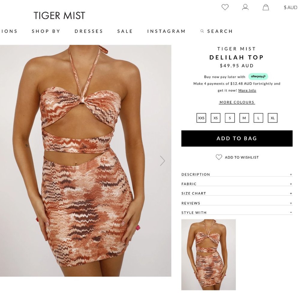 Tigermist Delilah Top